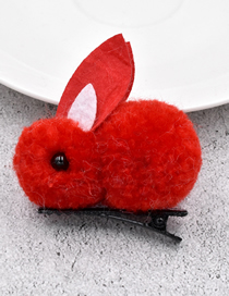 Fashion Red-duckbill Clip Animal Bunny Lamb Plush Hairpin