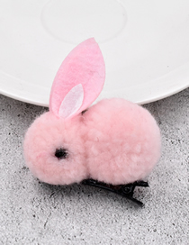 Fashion Pink-duckbill Clip Animal Bunny Lamb Plush Hairpin