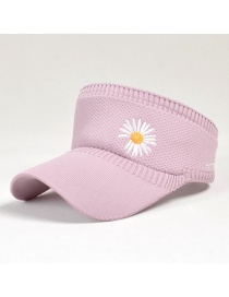 Fashion Pink Little Daisy Knitted Empty Sun Hat