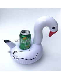 Fashion White Swan Cup Holder Pvc Inflatable Bird Drink Cup Holder