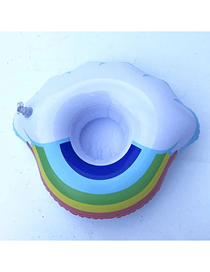 Fashion Rainbow Cloud Cup Holder Pvc Inflatable Rainbow Beverage Cup Holder