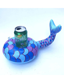 Fashion Mermaid Cup Holder Pvc Inflatable Fishtail Beverage Cup Holder
