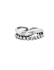 Fashion Round Bead Diamond Open Bead Chain Ring