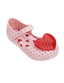 Fashion Pink Love Toe Cap Hole Shoes