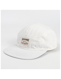 Fashion White Soft Top Flat Brim Baseball Cap