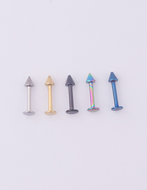 Fashion 5 Mixed Colors Stainless Steel Piercing Spherical Lip Nail (1pcs)