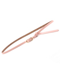 Fashion Light Pink With Dress Thin Belt