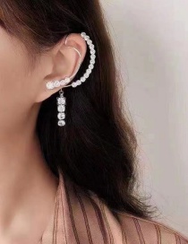 Fashion Single Left Ear Diamond-studded Ear Bone Clip Integrated