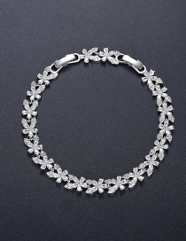 Fashion Platinum Flower Bracelet