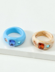 Fashion 2 Sets Acrylic Resin Ring Ring