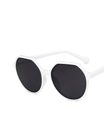Fashion Real White Gray Flakes Irregular Sunglasses