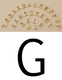 Fashion G Copper Inlaid Zircon Diy Letter Accessories