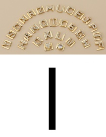 Fashion I Copper Inlaid Zircon Diy Letter Accessories