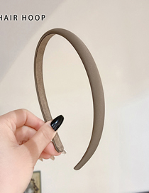 Fashion Brown Candy Color Solid Color Thin Side Headband