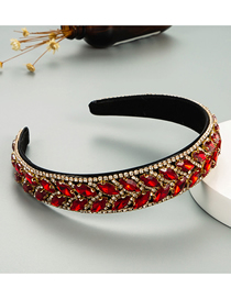 Fashion Red Claw Chain Inlaid Glass Diamond Full Diamond Headband