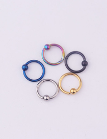 Fashion 5 Mixed Colors Vacuum Plated Stainless Steel Nose Nails (1pcs)