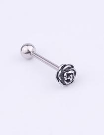 Fashion Steel Flower Stainless Steel Skull Tongue Nails (1pcs)