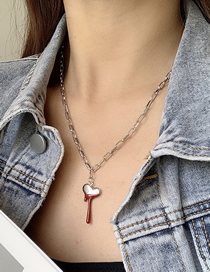 Fashion Silver Astral Cross Drop Necklace