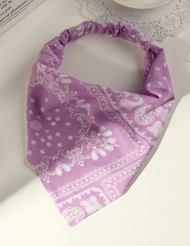 Fashion Purple Fabric Printed Headband