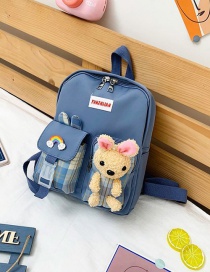 Fashion Blue Bear Cartoon Kids Backpack