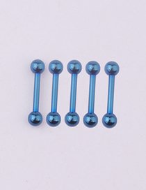 Fashion Blue Vacuum Plated Stainless Steel Piercing Earrings
