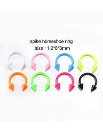 Fashion Taper Horseshoe Ring (8 Pcs/set) Painted C-shaped Pointed Earrings