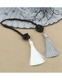 Fashion More Than A Year In The Lotus Car Pendant Ebony Lotus Root Piece Tassel Pendant