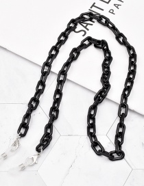 Fashion Black Acrylic Chain Cross Eyeglass Chain