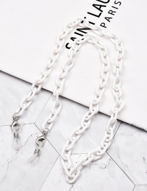 Fashion White Acrylic Chain Cross Eyeglass Chain