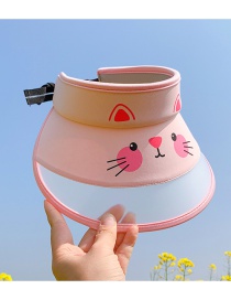 Fashion Pink Cat Children Cartoon Animal Empty Sun Hat