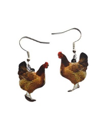 Fashion Hen Simulation Animal Hen Earrings