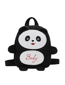 Fashion Black Oxford Fabric Panda Children's Backpack