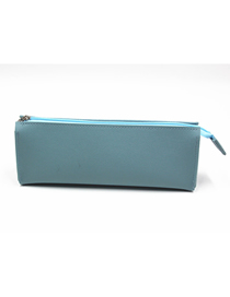 Fashion Blue Large Capacity Multifunctional Zipper Stationery Bag