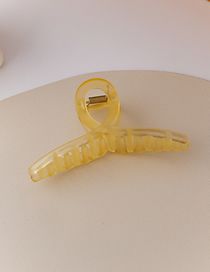 Fashion E Yellow (cross Section) Candy Color Transparent Frosted Gripping Clip