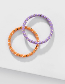 Fashion Purple Color Drip Ring Set