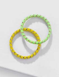 Fashion Green Color Drip Ring Set