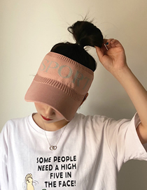 Fashion Sport-pink Sun Hat With Big Letters And Sunscreen