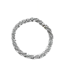 Fashion 7#-silver Sparkling Ring