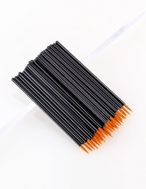 Fashion Disposable-eyeliner Brush-black And Yellow-50pcs Disposable Eyeliner Brush
