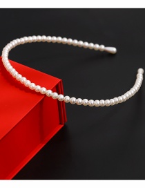 Fashion String Of White Pearls Pearl Headband