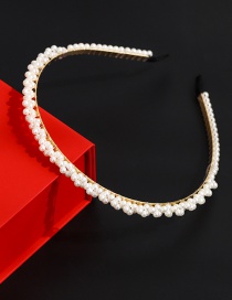 Fashion Two White Pearl Chains Entwined Pearl Headband
