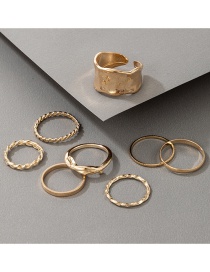 Fashion Gold Color Suit Alloy Irregular Ring Set