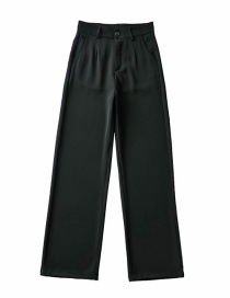 Fashion Black Solid Color Trousers