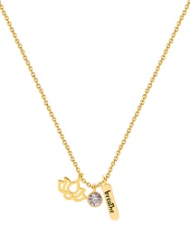 Fashion Lotus Copper Love Letter Lotus Necklace
