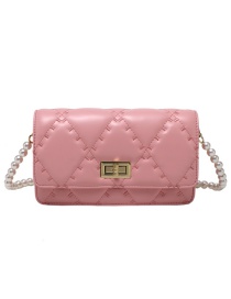 Fashion Pink Pearl Rhombus Portable Messenger Bag