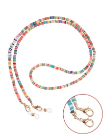 Fashion Color Letter Soft Ceramic Piece Mask Lanyard Glasses Chain Necklace Bracelet Multi-purpose Shape