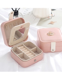 Fashion Pink (upgrade Magnetic Buckle) Portable Earring Storage Box