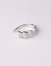 Fashion Silver Geometric Metal Ear Bone Clip Single