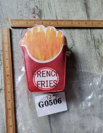 Fashion Red Pu French Fries One-shoulder Messenger Bag