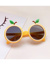 Fashion Yellow Apple Children Polarized Cartoon Fruit Sunglasses